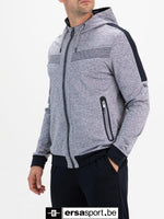 Alec man hooded jacket -grey melange