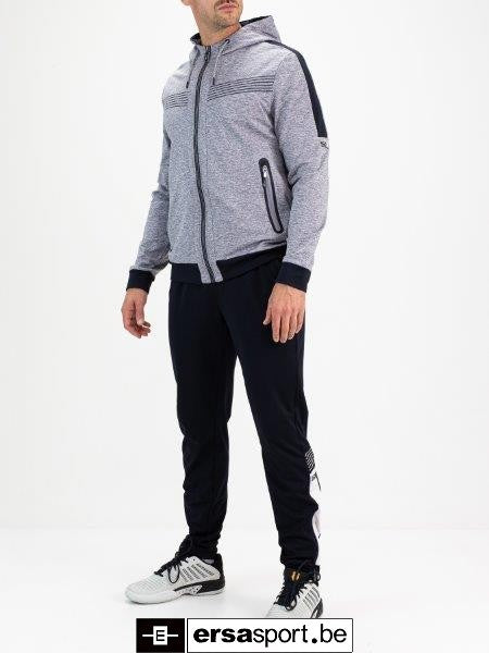 Alec man hooded jacket -grey melange