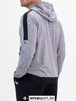 Alec man hooded jacket -grey melange