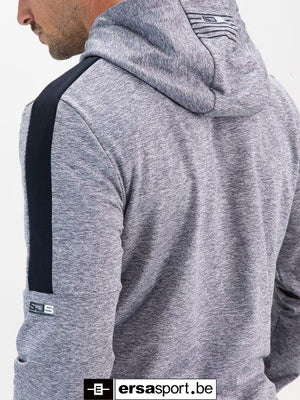 Alec man hooded jacket -grey melange