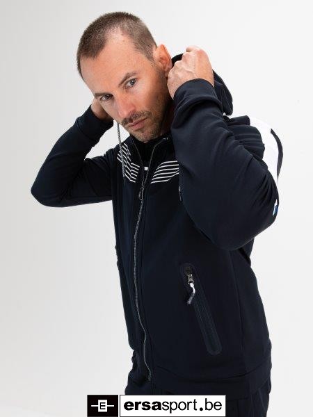 Alec man hooded jacket -dark blue