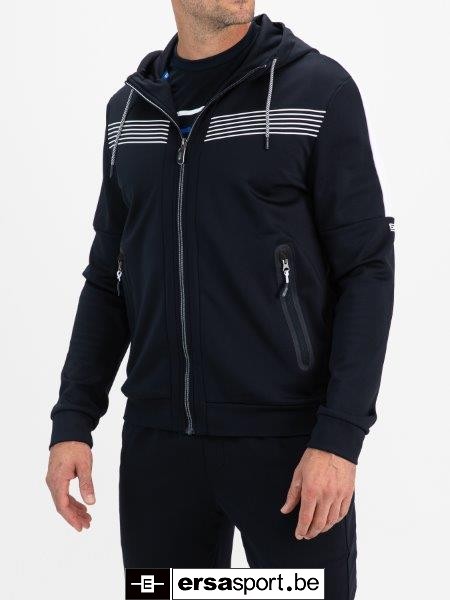 Alec man hooded jacket -dark blue