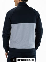 Achille-G162 full zip vest - Grey malange