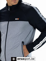 Achille-G162 full zip vest - Grey malange