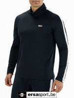 Brando-N024 longsleeve half zip - dark blue
