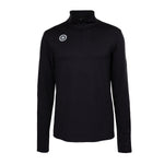 men half zip ls black