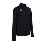 men half zip ls black