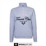 Women half zip sweater -light grey