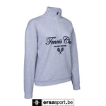 Women half zip sweater -light grey