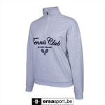Women half zip sweater -light grey