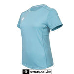 Women agility round neck tee -serene blue