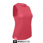 Women sleeveless jacquard top -berry rose
