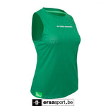 Women sleeveless jacquard top -lush green