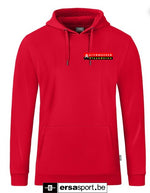 Organic hoodie -rood Citrosfeer bedrukt