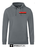 Organic hoodie -steengrijs Citrosfeer bedrukt