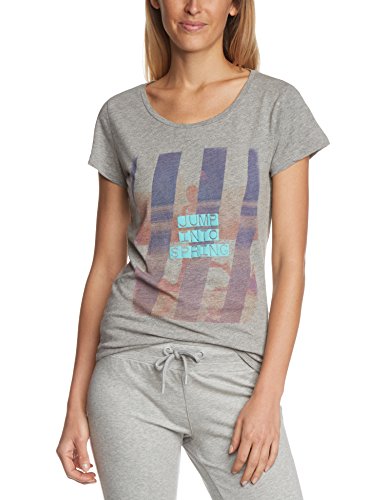 Tee-Connie ss tee light grey melange