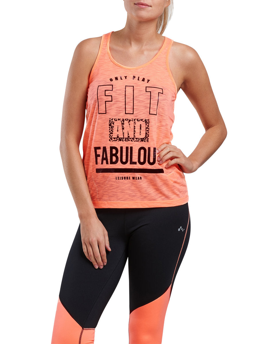 Tanktop-Vivianne loose bright orange