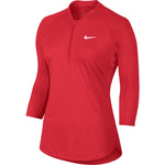 Women's NikeCourt Dry Pure Tennis Top ACTION RED/WHITE