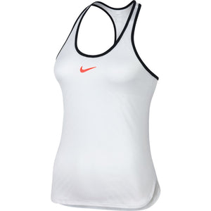 Women's NikeCourt Dry Tennis Tank WHITE/BLACK/HYPER ORANGE