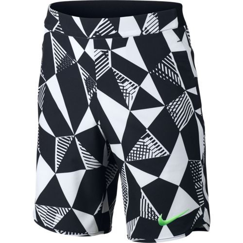 Boys' Nike Flex Ace Tennis Short WHITE/BLACK/ELECTRO GREEN