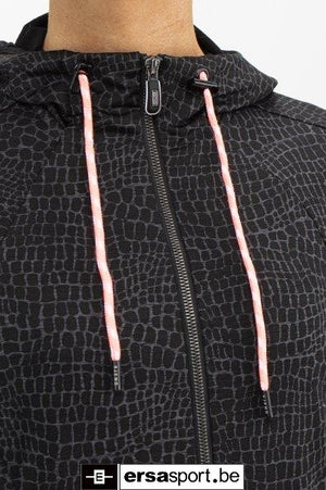 Dawn hooded jacket wm -black melange