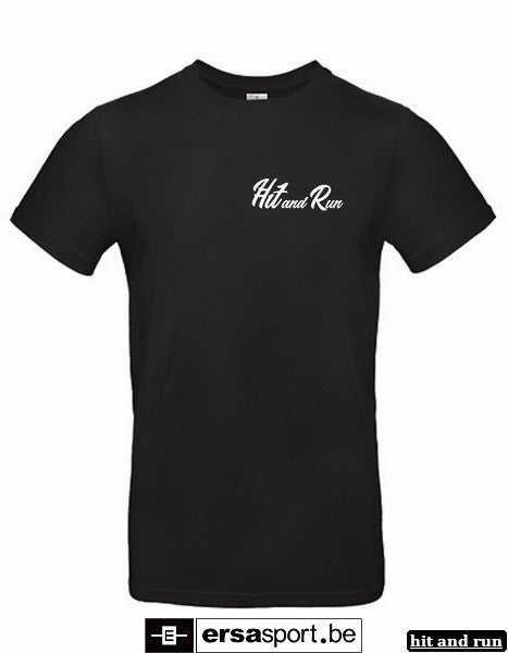 T-Shirt #E190 -black bedrukt Hit and Run