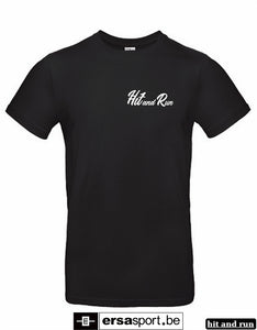 T-Shirt #E190 -black bedrukt Hit and Run