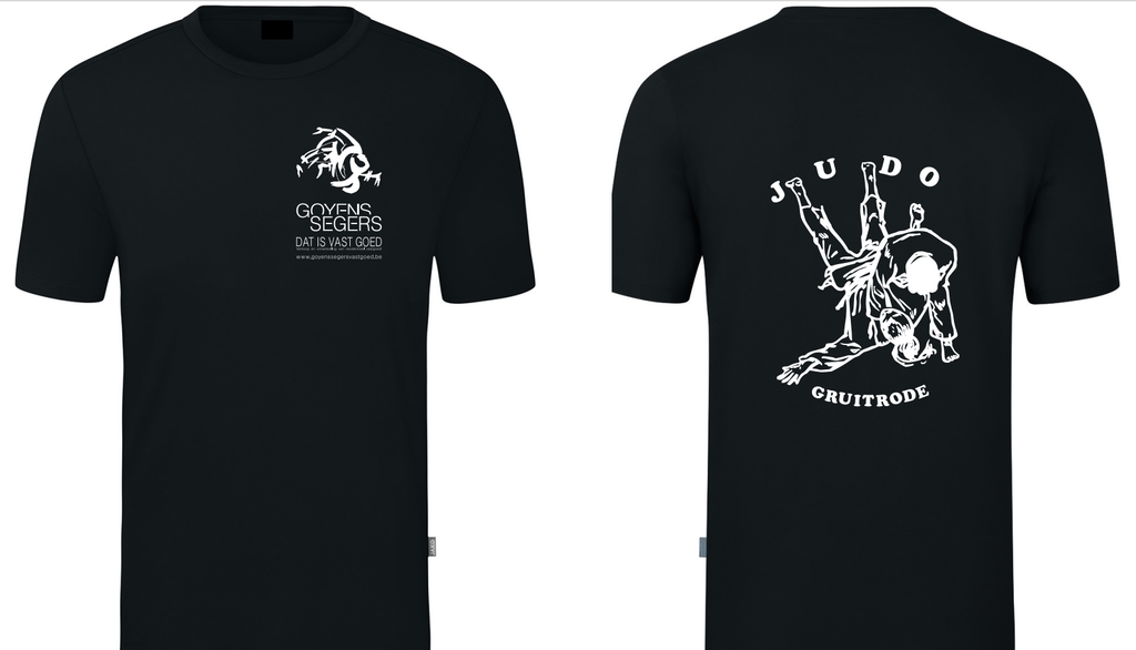 T-shirt Judo Gruitrode (black, bedrukt)